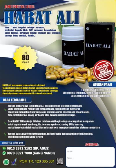 BROSUR JAMU KAPSUL HABAT ALI